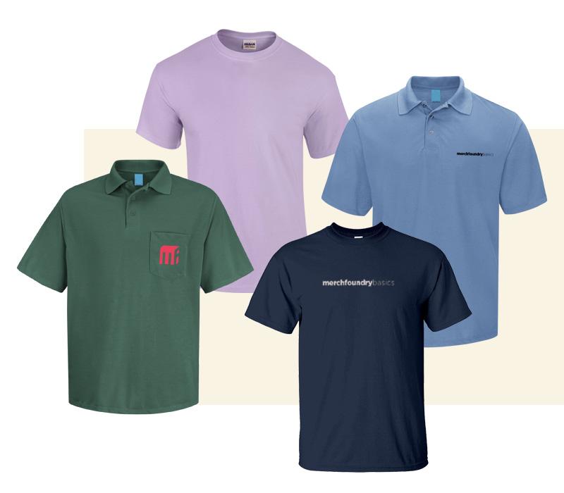 Custom T-shirts, polo shirts, tote bags and more, personalised for you