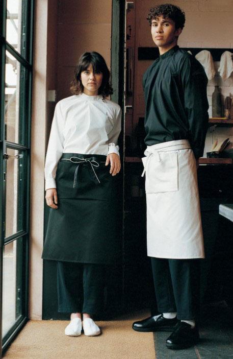 Black and white cafe uniform