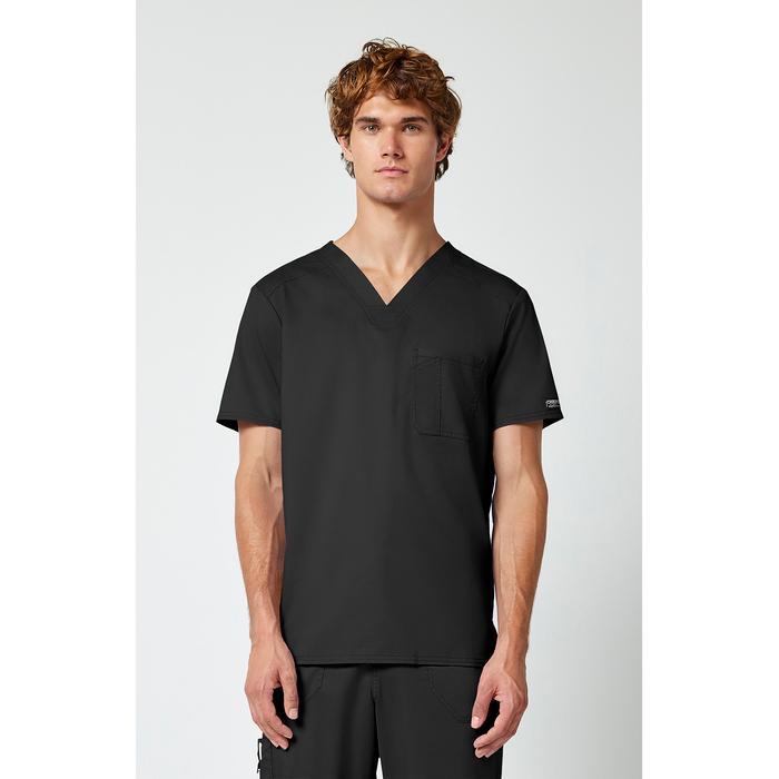 WW690 Men's Tuckable V-Neck Top in Black