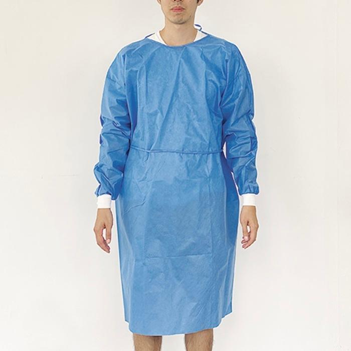Disposable Isolation Gown with Knitted Cuff
