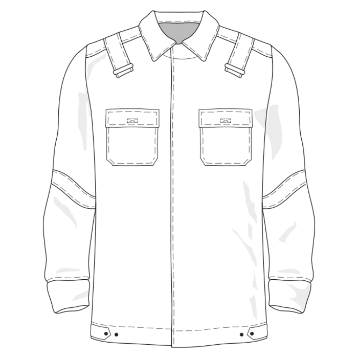 Technician Top with Reflective Tape by YH