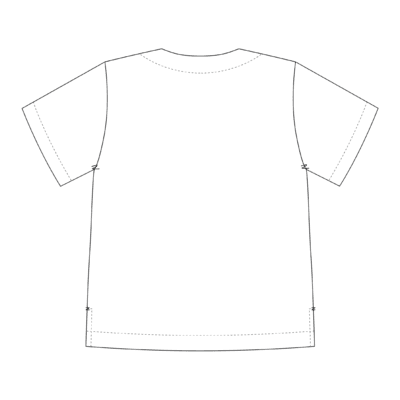 Medical Scrub Top Back View Standard Fit