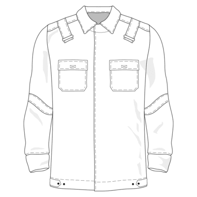 Technician Top with Reflective Tape by YH