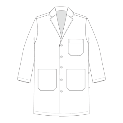 Basic Lab Coat Lapel Collar