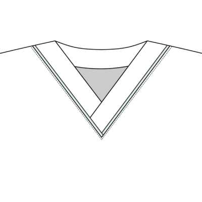 Medical Scrub V Neck Piping Highlighted