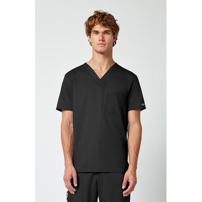 WW690 Men's Tuckable V-Neck Top in Black