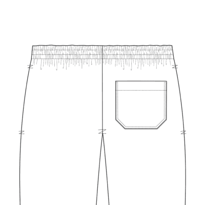 Drawstring Pants Single Standard Back Pocket