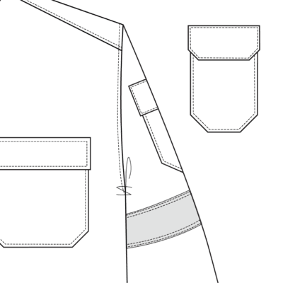 Engineering Velcro Sleeve Pocket