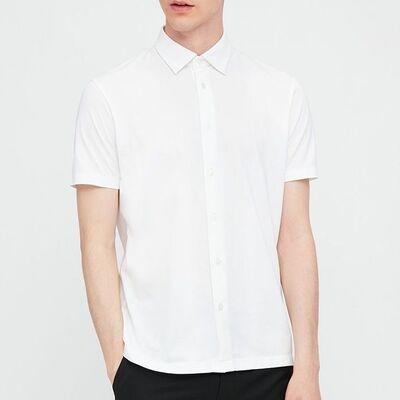 Uniqlo AIRism Jersey Short Sleeve Polo Shirt (Button Front)