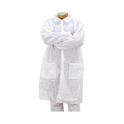 Disposable Lab Coat with Knit Cuff and Snap Button