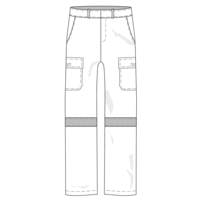 Technician Cargo Pants with Reflective Tape by YH